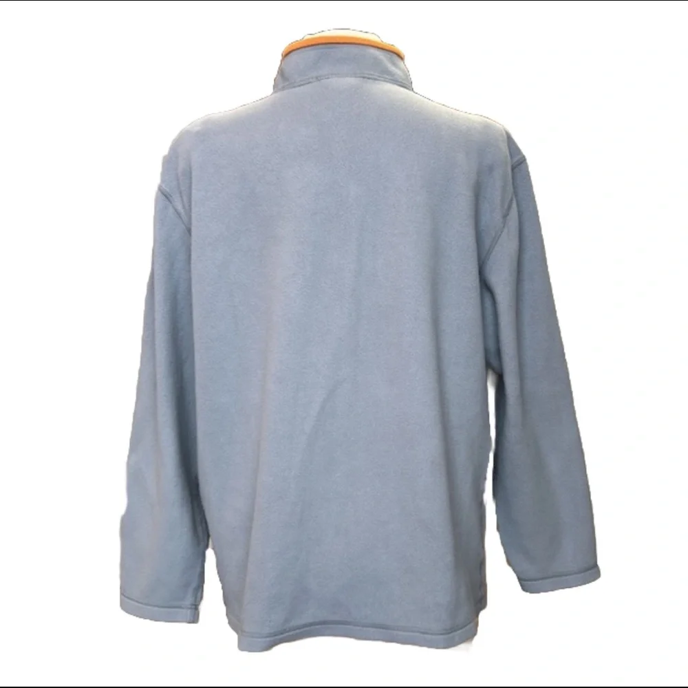 The North Face Men’s Gray/Orange Quarter-Zip Fleece Pullover‎ Sweater Hiking XXL